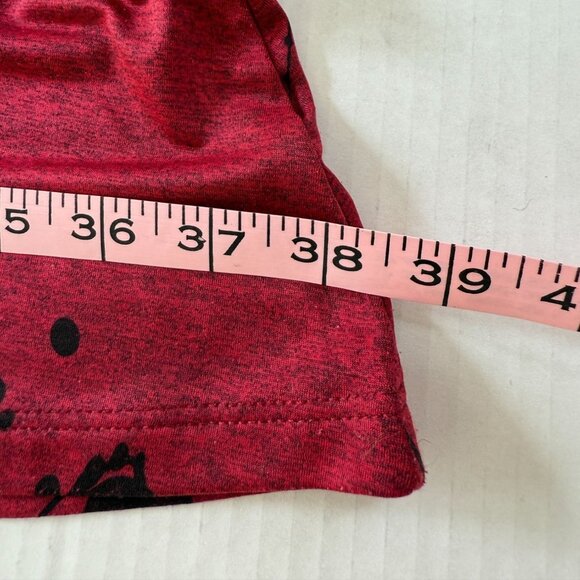 Jess & Jane 2X Tunic Top Red Black Abstract Paint Splatter Long Sleeve - Picture 8 of 9